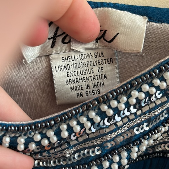 Navy Blue Beaded Dress - Picture 6 of 6